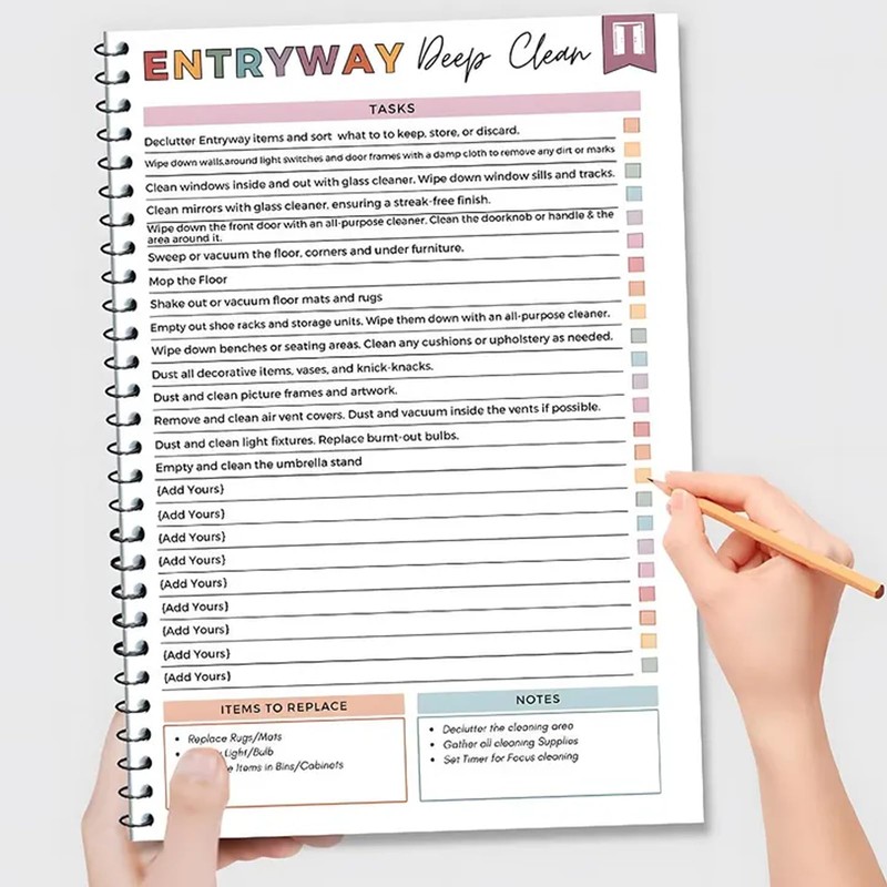 ADHD Cleaning Planner Cleaning Schedule and List Organiser Daily Weekly