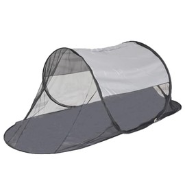 Portable Pop-Up Mosquito Net for Bed, Travel, Camping, 59 x 79 x 59 inches (Gray Bottom & Gray Top)