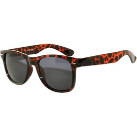 OWL Retro 80's Unisex Vintage Sunglasses Leopard Frame Smoke Lens UV400 Protection