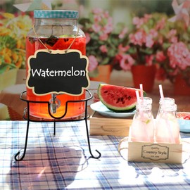 Alyan & Jammsy Mini Hanging Chalkboard Signs Wooden Reusable Smooth Surface Small Chalk Boards Double-Sided Little Labels for Food Pantry Beverage Baskets (Black, Pack of 12pcs)