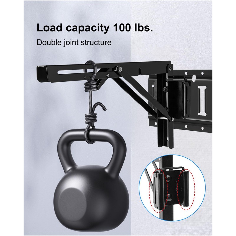 2 Pack Collapsible E Track Shelf Bracket, 11.5 Inch Stainless