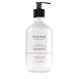 Deep Steep Argan Oil Hydrating Volume Shampoo, 17 oz – Volumizing Shampoo with Argan Oil, Aloe, Marula Oil & Rice Protein – Sulfate-Free, Vegan, Clean Beauty Hair Care, Full Hydration