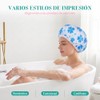 8pcs Gorro Ducha Impermeable Elástico Reutilizable Ajustables Cabello Largo Corto