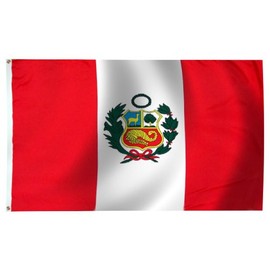 Peru Flag (With Seal) 3X5 Foot SolarMax Nylon