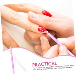 Healvian 2pcs Nail Buffing Tools Glass Nail Files for Manicure Grinder Buffers Cuticle Remover Files Buffers Travel Salon Supplies Women