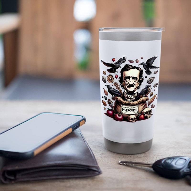 Edgar Allan Poe Funny Potpourri PoePourri Stainless Steel Insulated Tumbler