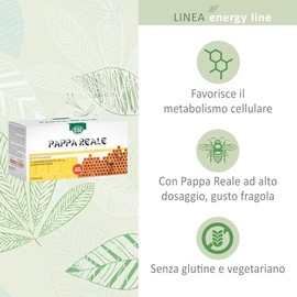 ESI - Go Up Pappa Reale 1000, Integratore Alimentare con Vitamine A, E, B, Magnesio e Potassio, Favorisce il Metabolismo Cellulare, Gusto Fragola, Senza Glutine e Vegetariano, 10 Flaconcini