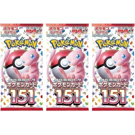 (3 Packs) Pokemon Card Game Japanese 151 SV2a Booster Pack (7 Cards Per Pack)
