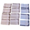 12 Pcs 40cm Cotton Men Handkerchiefs Elderly Handkerchief Sweat Absorbent