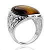 Tiger Eye Stone Statement Ring for Women 925 Sterling Silver