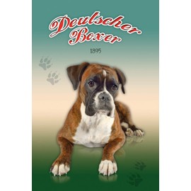 Ontrada Holzschild 20x30cm Hund Deutscher Boxer 1895 Holz Schild