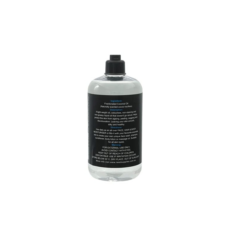 100% Pure Organic Fractionated Coconut Oil 100ml, 200ml to 20L