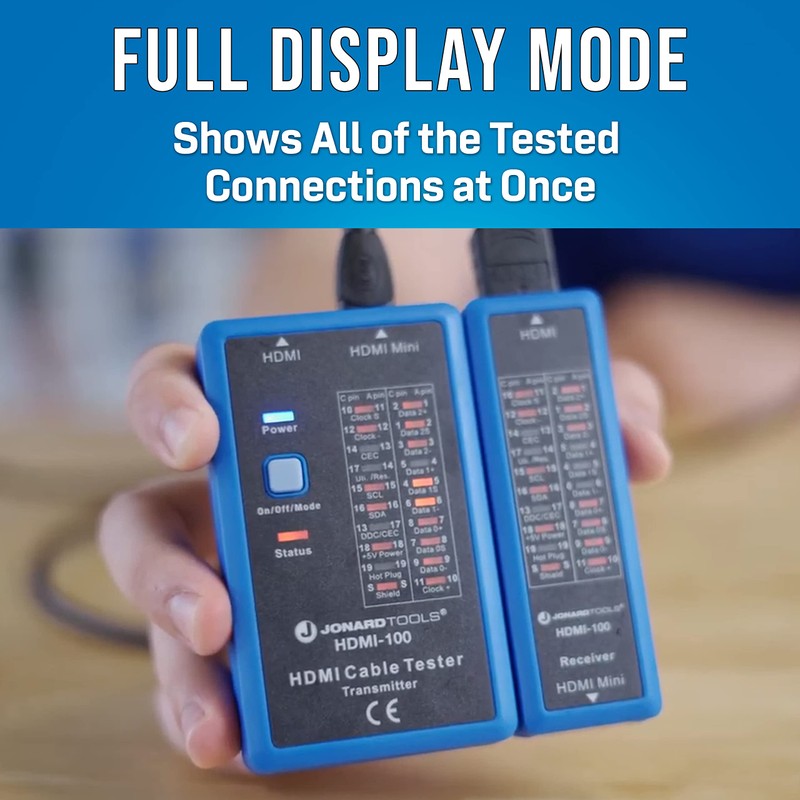 Jonard Tools HDMI-100 HDMI Cable Tester for HDMI and Mini