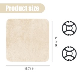 Sheepskin Car Seat Cushion, Soft Comfort Winter Driver Seat Cover, Fluffy Faux Fur Front Seat Pad, Car Seat Protector Pad for Office Chair, Universal Interior Accessory for Car SUV Truck (Beige)