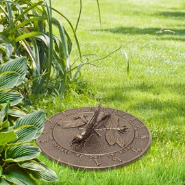 Whitehall Products Dragonfly Sundial, French Bronze
