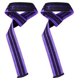 Women Lifting Straps (1 Pair) - Wrist Support Wraps - for Powerlifting, Bodybuilding, Gym Workout, Strength Training, Deadlifts & Fitness Workout (Purple)
