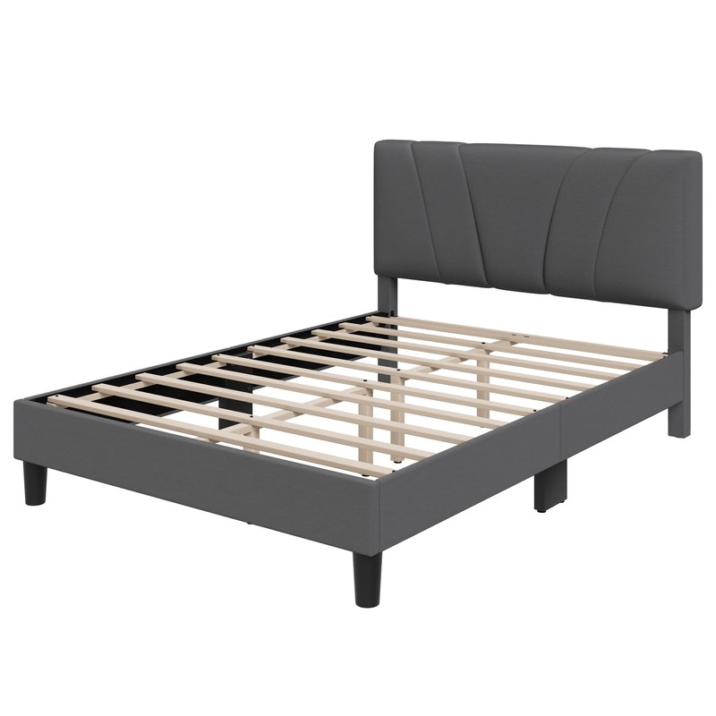 Novilla Queen Size Bed Frame Upholstered Platform Queen Bed Frame