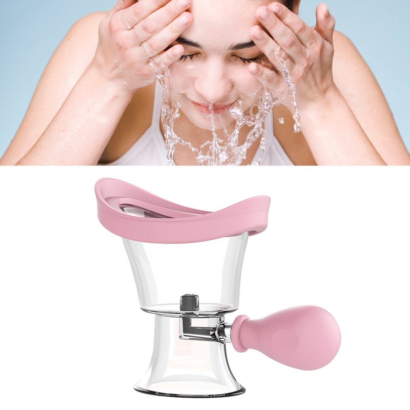 Eye Wash Cup Silicone Rinse Cleaner Ergonomic Manual Air Pressure