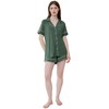 Joyaria Womens Button Down Bamboo Viscose Pajamas Set Short Sleeve