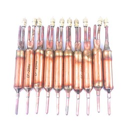 Everwell 10 PCS Filter Drier Refrigerant Liquid LINE with Charging Valve 1/4 X 1/4 25GR.