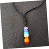 Baluue 2pcs Chakra Crystal Necklace Men Women Pendant Jewelry for