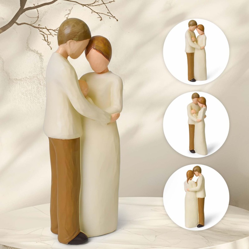 Lnrkai Family of 3 Figurines Gift for Proud First Time