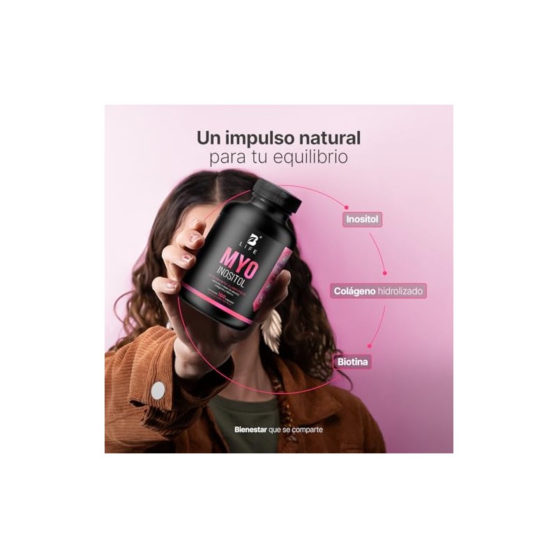 B Life | Inositol de 100 Cápsulas de 500 mg