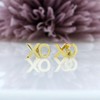 Wishrocks "XO" Stud Earrings With Push Back Minimalist Jewelry For