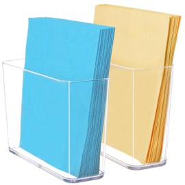 Youngever 2 Pack Re-usable Clear Plastic Napkin Holders
