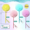 SBYURE 12 Pack Pom Pom Ballpoint Pen Colorful Fluffy Ball