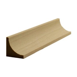 EWCC12 Cove Molding 3/4" x 3/4" Trim. Unfinished, White Oak, 94"