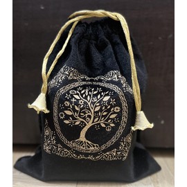 Indian Consigners Soft Velvet Pouch for Tarot, Altar, Rune, Gift, Crystal, jewelry Wrap Bags for Precious, Sacred and Spiritial Item (Black)