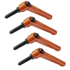 HONGECB Clamping Lever Handle, 4 Adjustable Mounting Handles, M8 Adjustable Clamping Lever with Threaded Bushing, Retaining Lever with Bolts, for Machine Tools, Welding Machines (Clamping Lever M8-40