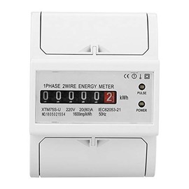 220V DIN-Rail KWh Meter Digital Single-Phase 2 Wire 4P XTM75S-U Electric Meter Slave Electric Meter(20(80) A)