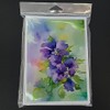 New Jersey Violet in Watercolor Greeting Cards and Envelopes Pack