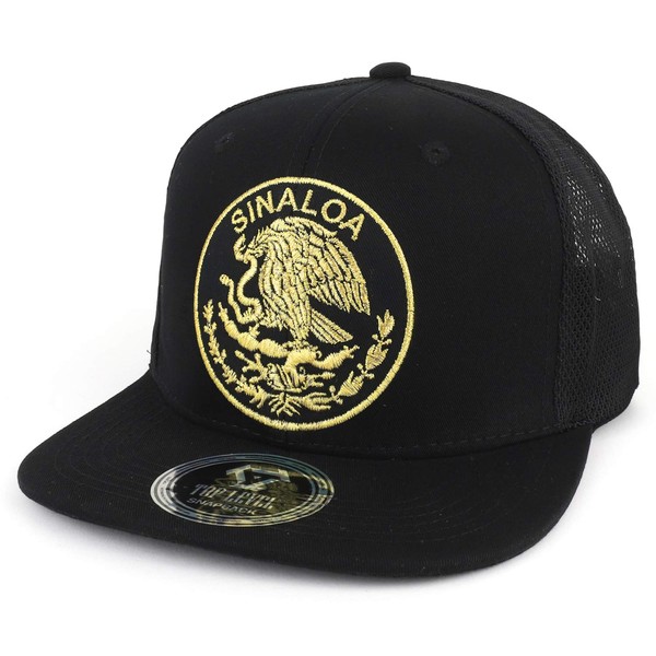 Trendy Apparel Shop City of Mexico Eagle Embroidered Flatbill Trucker