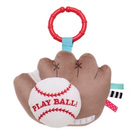Baby Starters Magic Years Baseball Activity Toy with Pull and Jiggle Vibration, Rattle and Travel Hook, Play Ball, 7 inch