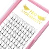 Premade Fans Eyelash Extensions 4D-D-0.10-16 Short Stem Premade Volume Eyelash
