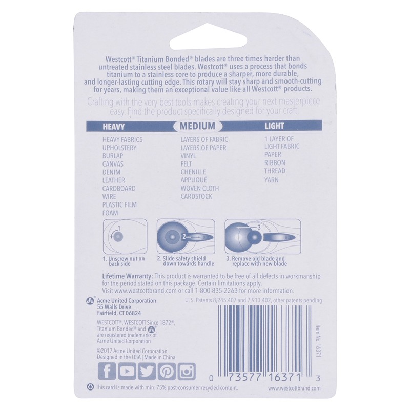 Westcott Titanium Bonded 45mm Rotary Cutter
