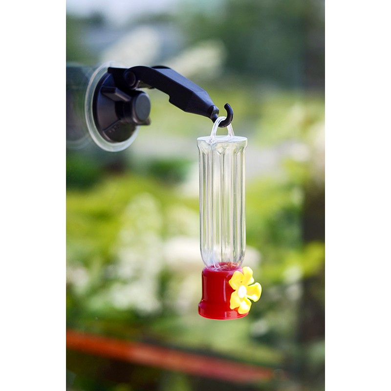 Hummingbird Feeder Yellow Flower Window Hook Set