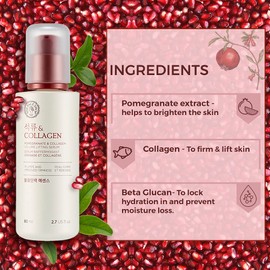 The Face Shop Pomegranate & Collagen Volume Lifting Serum | Lightweight Revitalizing Serum for Skin Firming, Lifting, Hydrating & Radiant | Deep Nourishing Your Kin, 2.7 Fl Oz