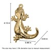 ALIWINER Gold Gecko Hooks Hanging Wall Mounted Hooks Set Decorative