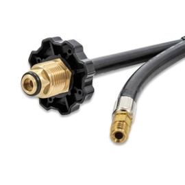 Camco Olympian 5-Foot RV Propane Supply Hose - Built-In Excess Flow Protection - Connects Motorhome to 20/30 lb Propane Tank - Soft-Nose POL x 1/4-Inch Inverted Flare (59033)