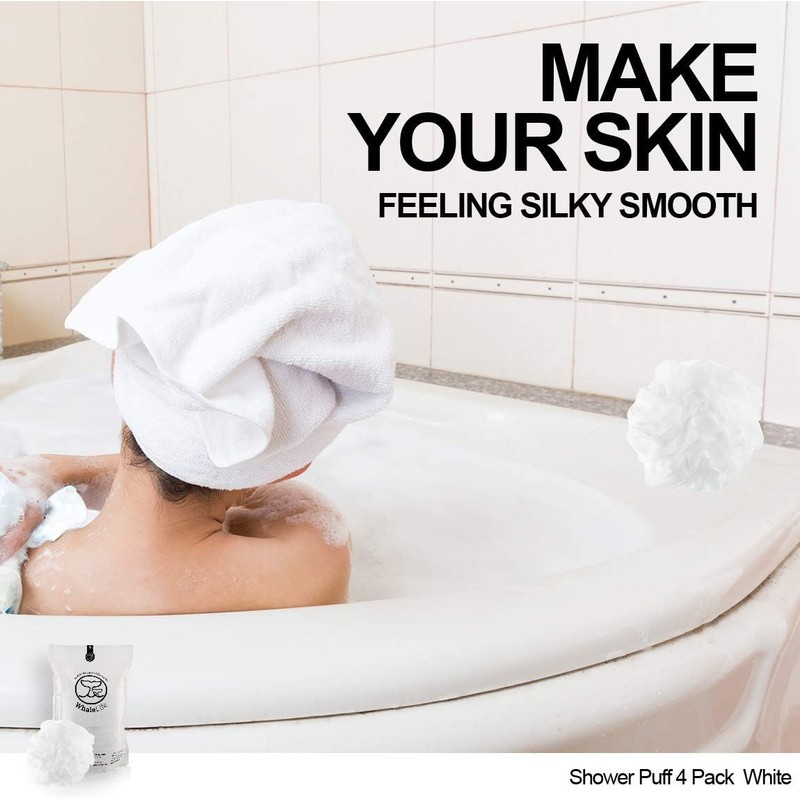 WhaleLife Esponja de Baño Exfoliante 4 Unidades 60g