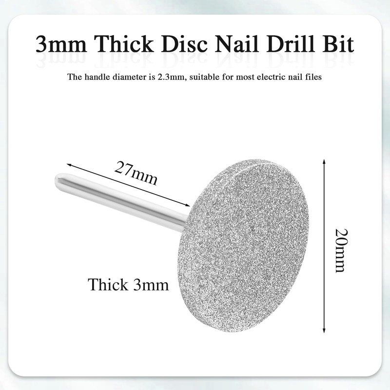 ElevateTech Disc Nail Grinder Bits, 2 Pieces Sanding Disc Nail