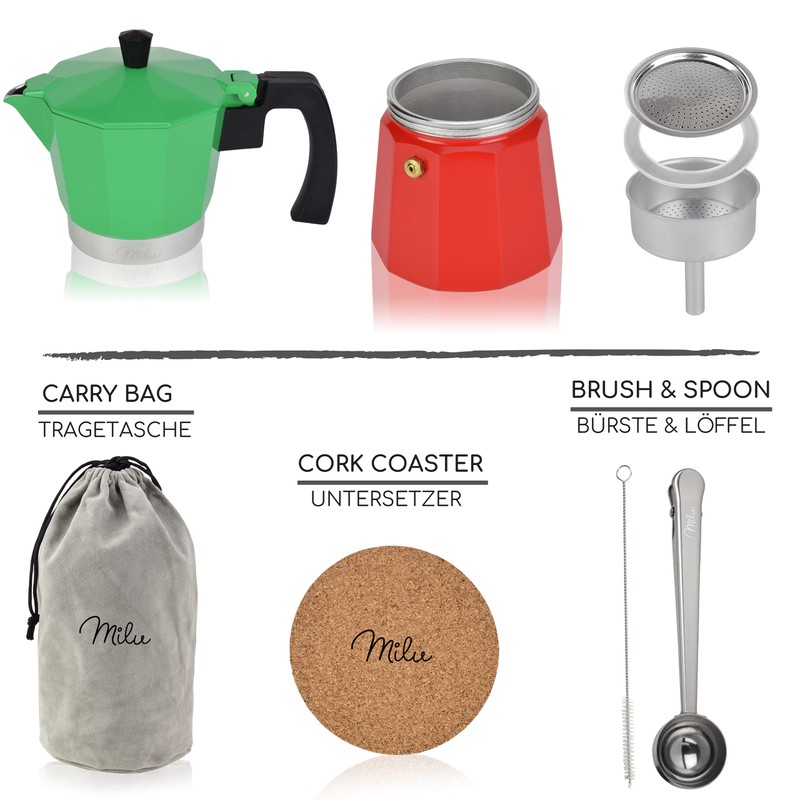 Milu Espresso Maker (No Induction) | 2, 3, 6, 9