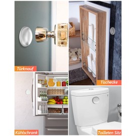 BAIPOK BAIPOK Trstopper Wand - 6er Set Trklinkenpuffer(Transparent), Gummipuffer Selbstklebend, fr Trklinkenpuffer, Wandschutz, Wandschrankschutz, 40mm Durchmesser