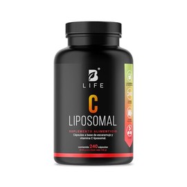 Vitamina C y Escaramujo 240 Cápsulas 650 mg por porción. Adicionado con fosfolípidos. Ingredientes naturales. C Liposomal B Life.