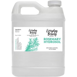 Everyday Beauty Helping You Feel Beautiful Inside And Out Rosemary Hydrosol - Bulk 32 Fl Oz - Alcohol-Free Vegan All Natural Refreshing for Face, Scalp & Hair - Uplifts, Calming & Soothing for All Skin Types