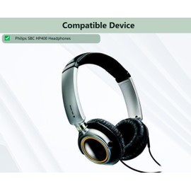 XRHTONG HP430 Earpads Replacement for SBC HP400 HP430 Headphones Ear Pads Cushion (Punched Leather/Durable Fabric and Memory Foam)